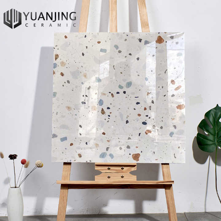 Gạch men màu sắc bóng Terrazzo gạch cũ 600x600mm