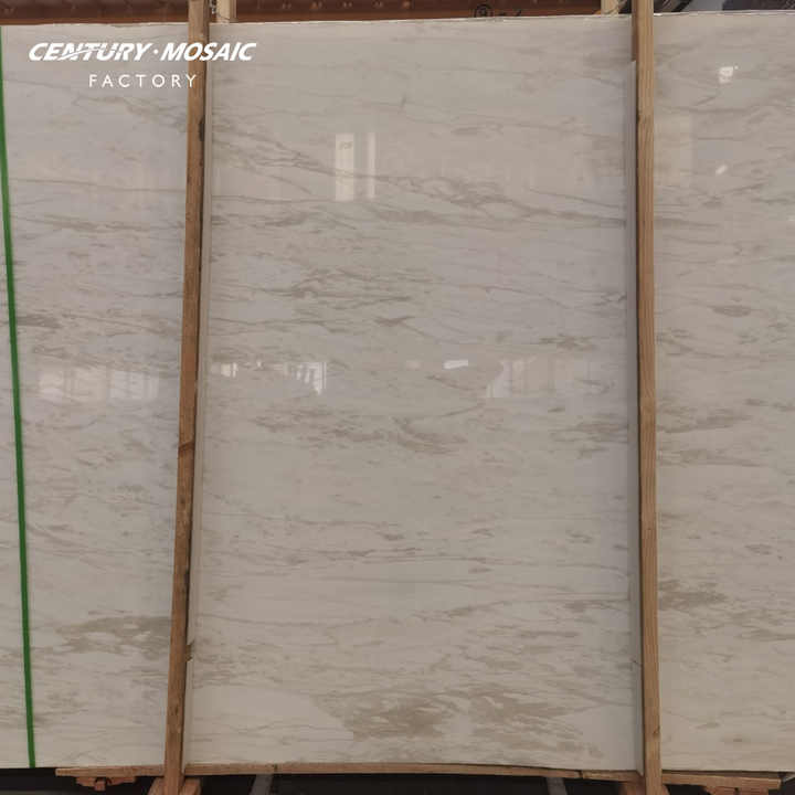 Phiến đá cẩm thạch trắng kem tự nhiên Centurymosaic bán buôn mẫu mới
