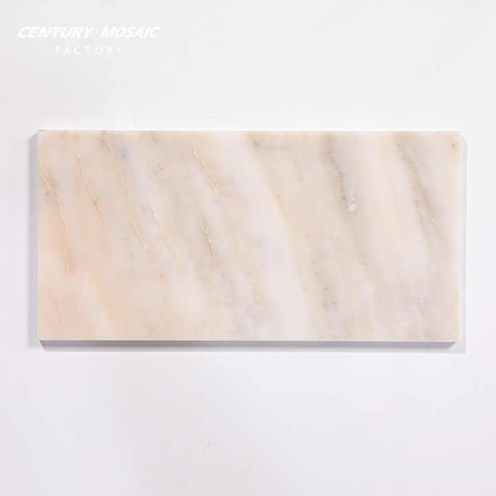 Gạch lát sàn đá cẩm thạch tự nhiên Centurymosaic Calacatta Rosa Gold thiết kế hiện đại