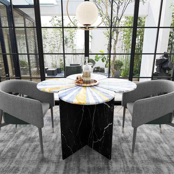 Bàn Ăn Mặt Bàn Đá Cẩm Thạch Thiết Kế Hiện Đại Cao Cấp CenturyMosaic Khuyến Mại