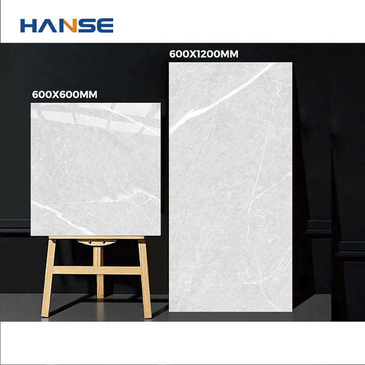 Gạch lát nền gốm sứ dùng trong nhà bếp, màu xám, giả cẩm thạch