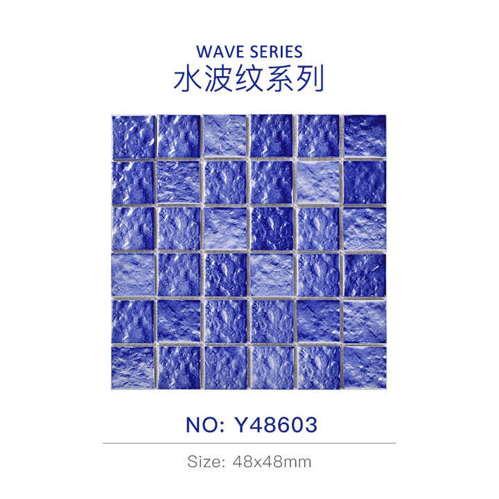 Gạch khảm hồ bơi hình vuông xanh lá cây xanh dương Centurymosaic chất lượng cao