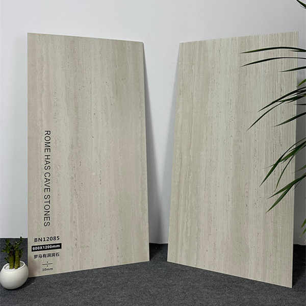 Gạch men sứ mài bóng vân đá Travertine La Mã, kích thước 750x1500mm & 600x1200mm