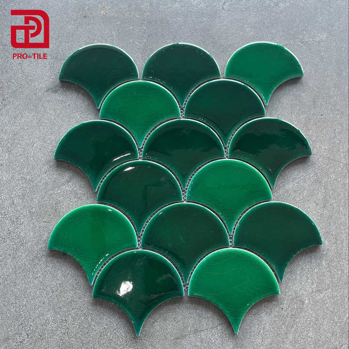 Gạch Mosaic Hình Quạt Sứ