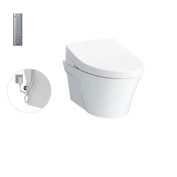 Bàn cầu treo tường AVANTE kèm nắp rửa điện tử WASHLET CW822RAW_WH172A_TCF4911Z_MB170PSS