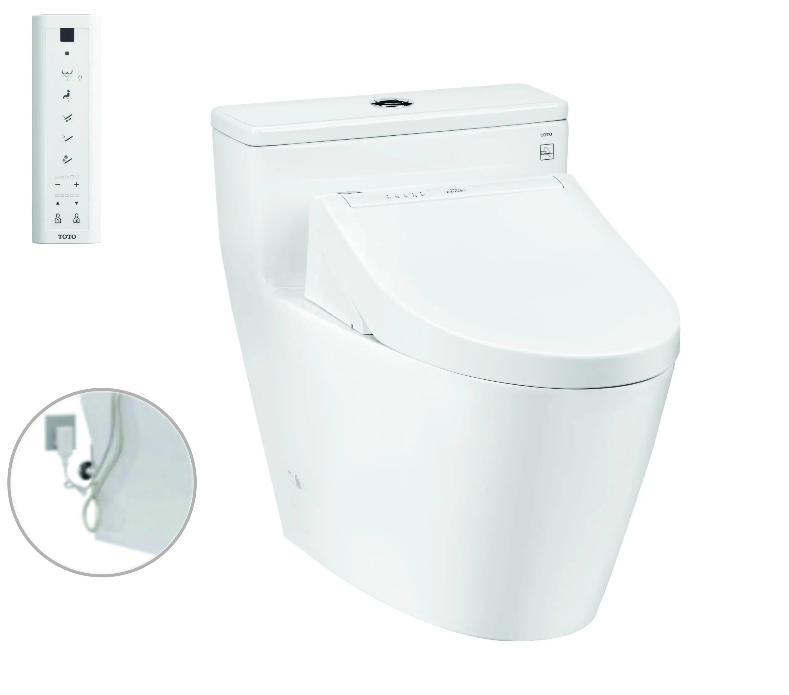 Bàn cầu 1 khối kèm nắp rửa điện tử WASHLET dòng C5 TCF24410AAA MS625DW14XW
