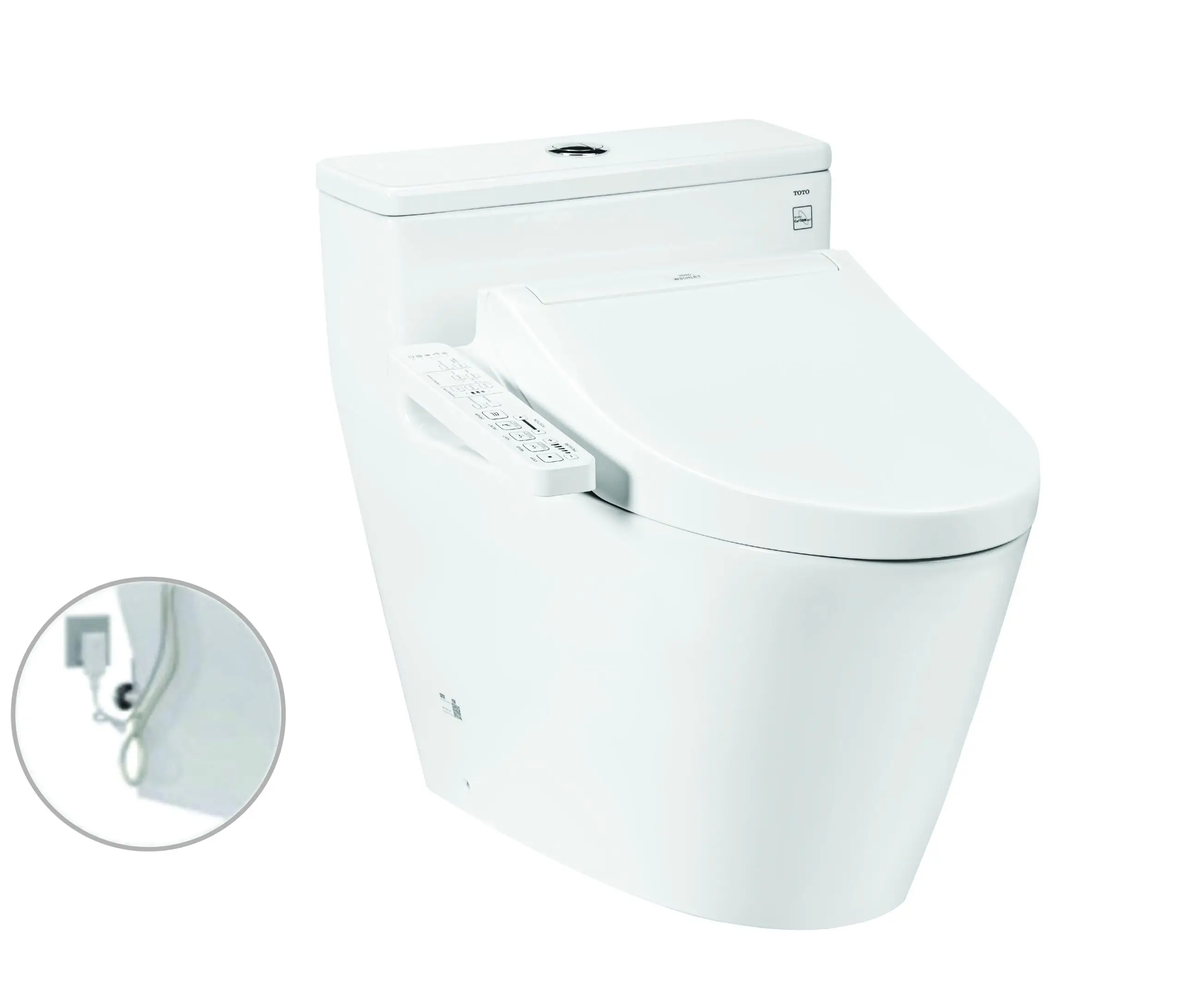 Bàn cầu 1 khối kèm nắp rửa điện tử WASHLET dòng C2 TCF23410AAA MS625DW16XW