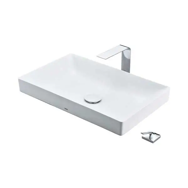 Chậu đặt bàn vành mỏng Linear Ceram LT4716MTG19CMW