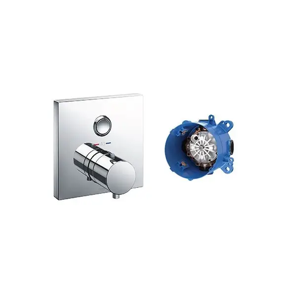 Van điều chỉnh nhiệt độ kèm van dừng và phụ kiện âm tường TBV02405B_TBN01001B