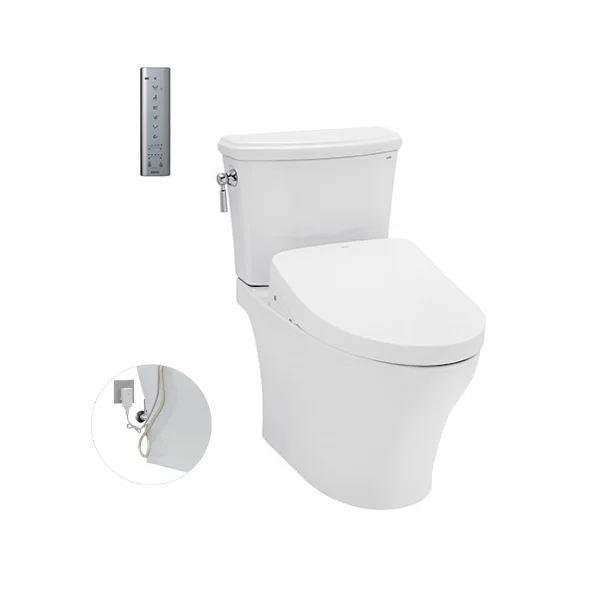 Bàn cầu hai khối kèm nắp rửa điện tử WASHLET dòng S7 CS986GW11XW
