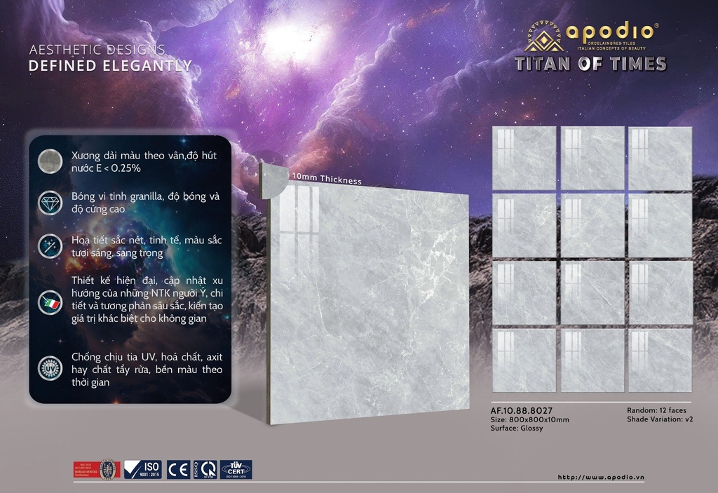 Gạch Apodio 80x80 AF.10.88.8027 - Bóng