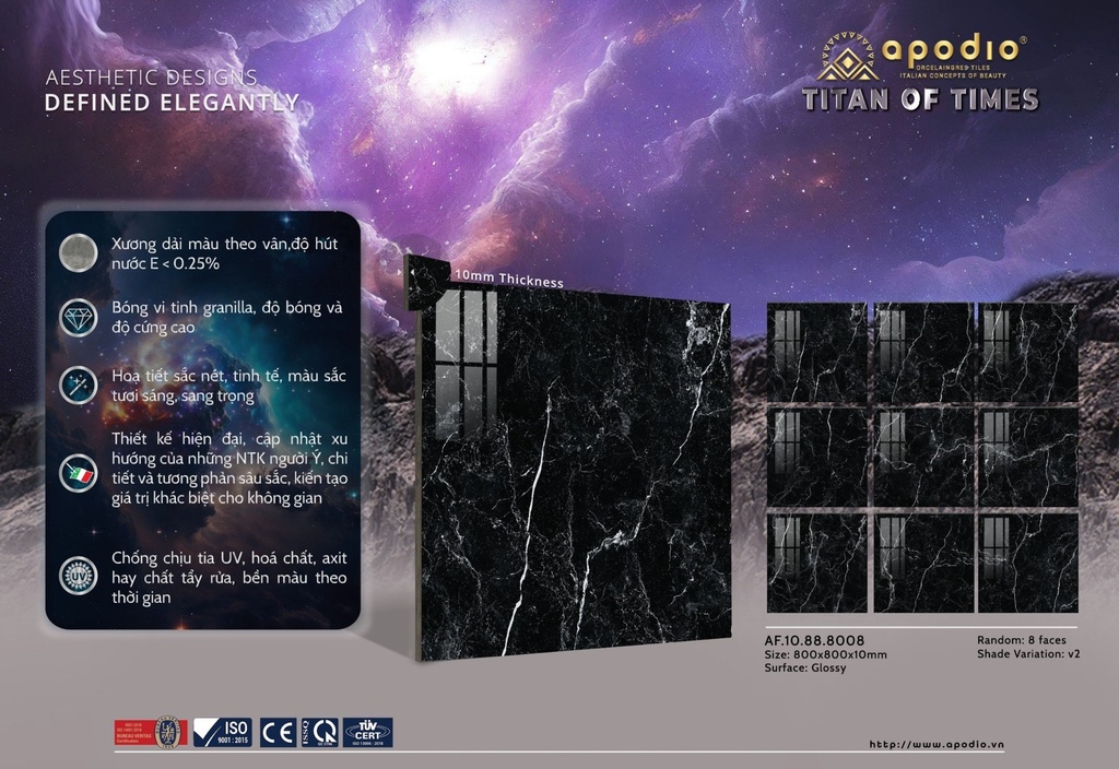 Gạch Apodio 80x80 AF.10.88.8008 - Bóng
