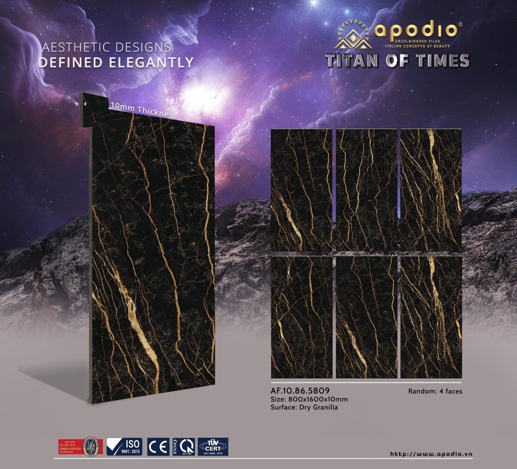 Gạch Apodio 80x160 AF.10.86.5809 (Laurent Noir)