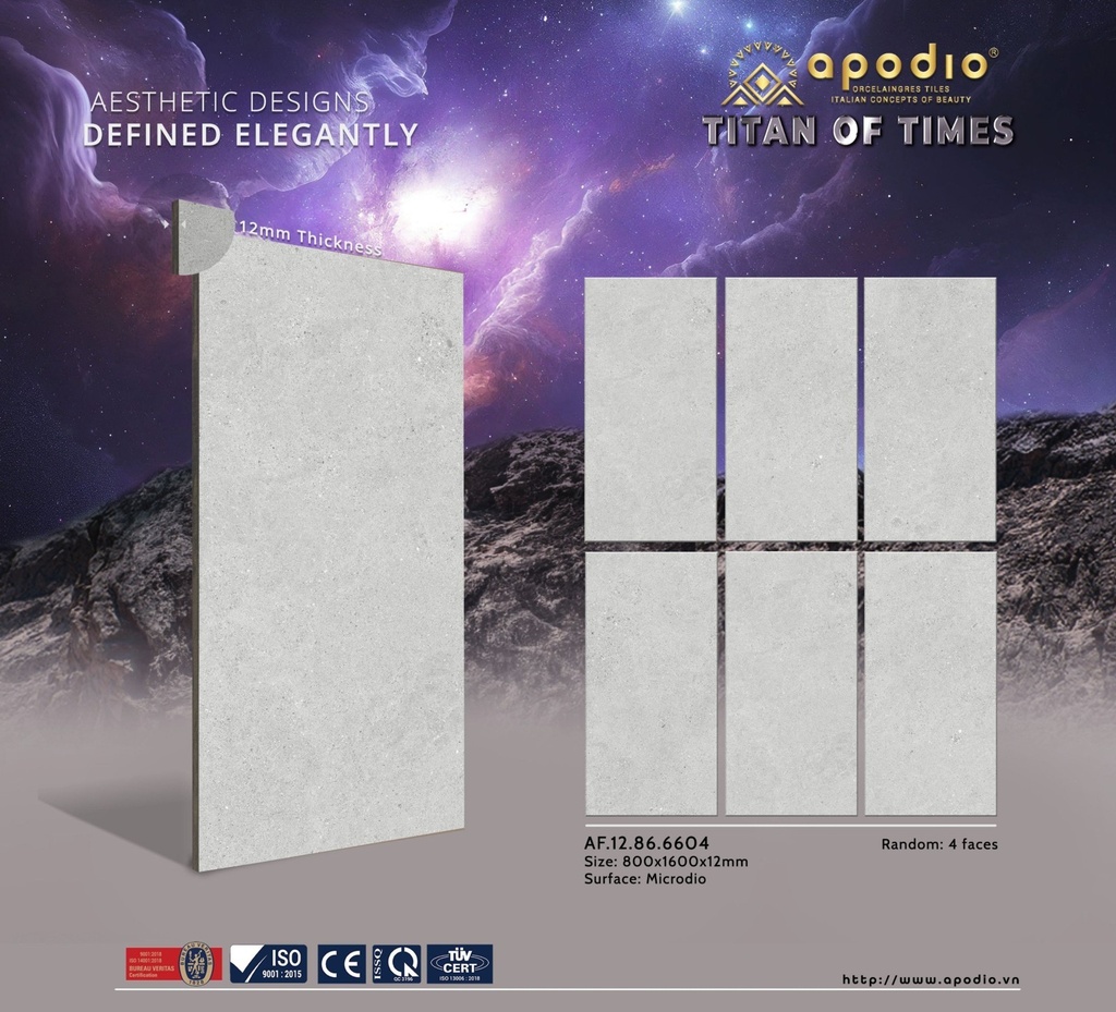 Gạch Apodio 80x160 AF.12.86.6604 dày 12mm (Bottega Stone)