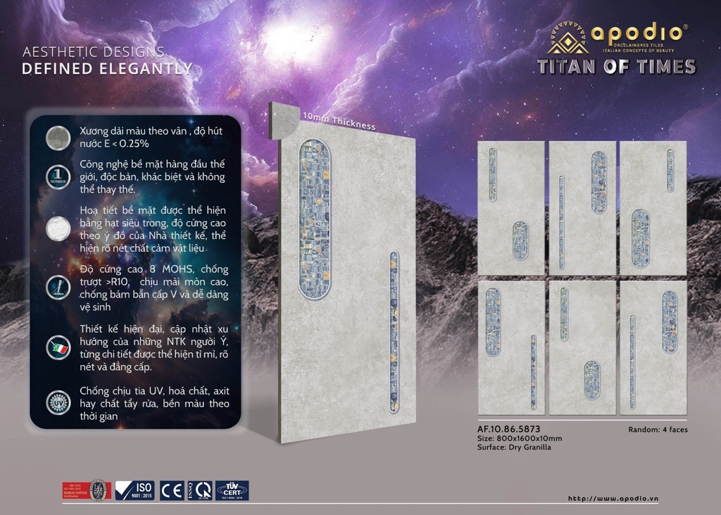 Gạch ốp lát Apodio 80x160 AF.10.86.5873 (Decor)