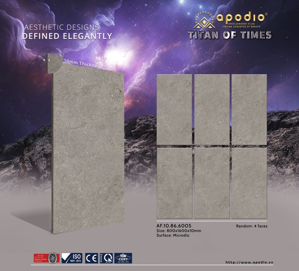 Gạch ốp lát Apodio 80x160 AF.10.86.6005 (Bottega Stone)