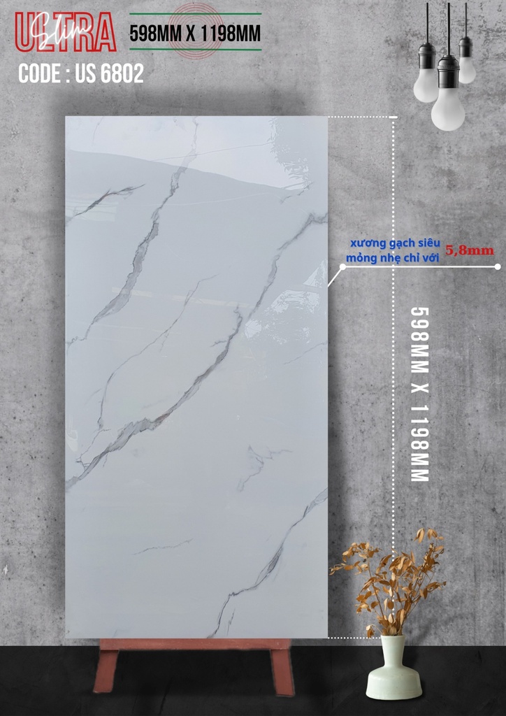 Gạch ốp lát Apodio US 6802 (598x1198x5.8mm)