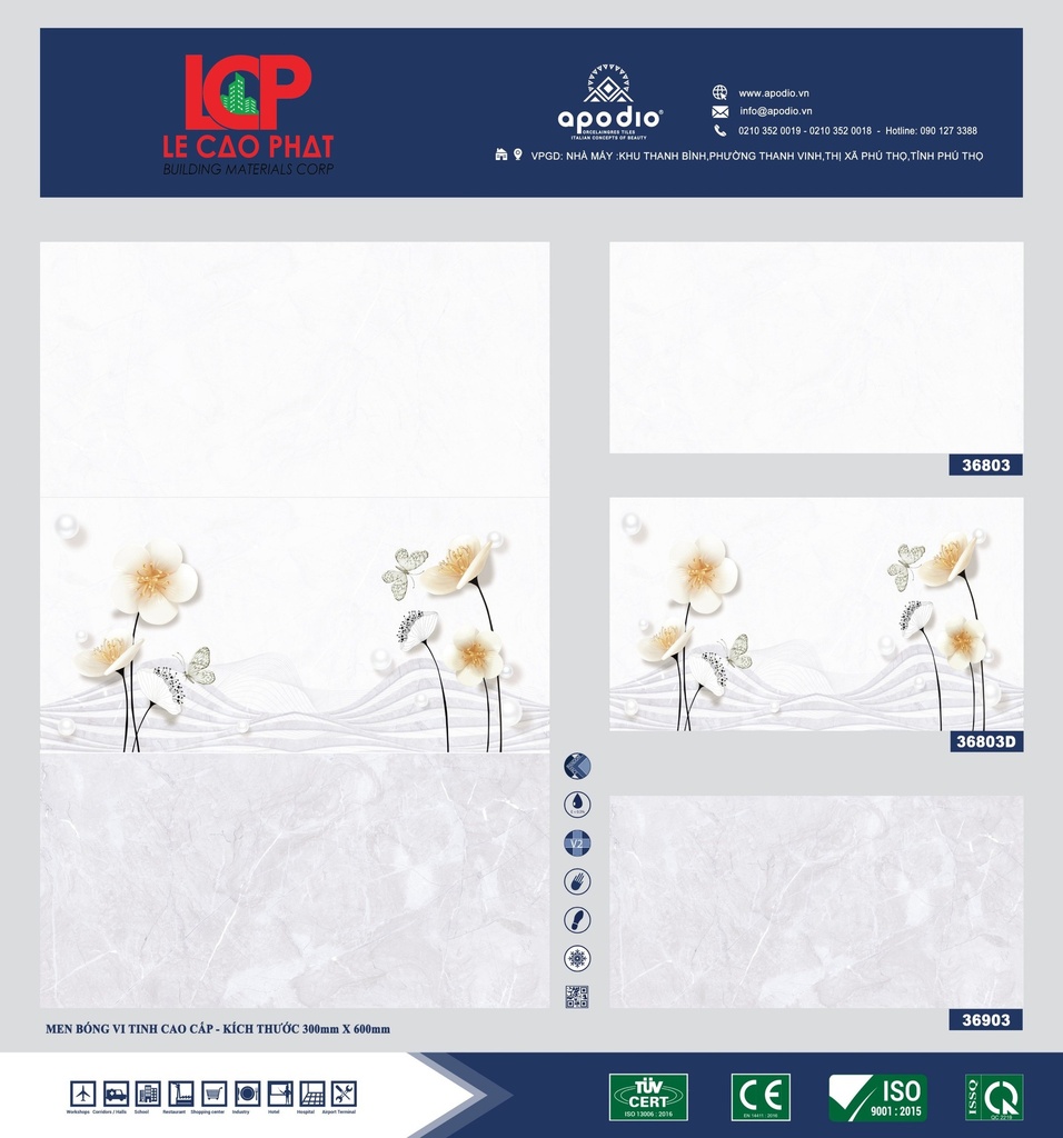 Gạch ốp lát Apodio 36803 36803D 36903