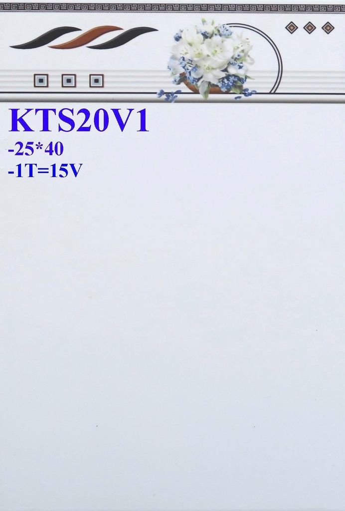Gạch ốp trường mã KTS20V1, Kt 250x400mm