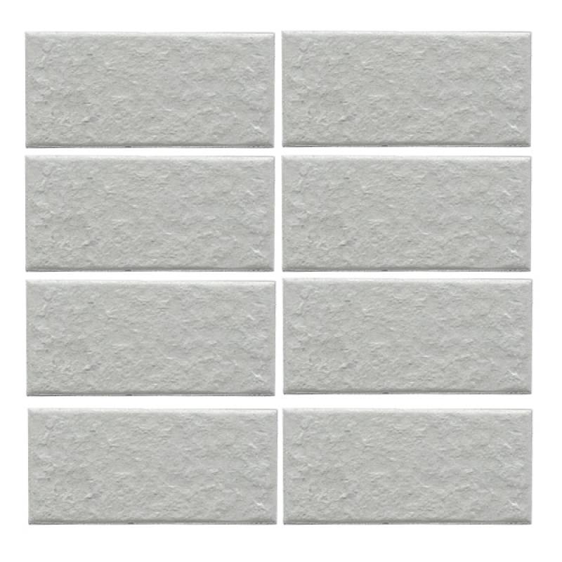 Gạch thẻ ốp tường màu trắng bề mặt sần 45x95mm 9102
