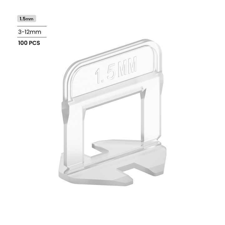 Kẹp cân bằng gạch nhựa 1.5mm kèm dụng cụ chuyên dụng, có thể tái sử dụng