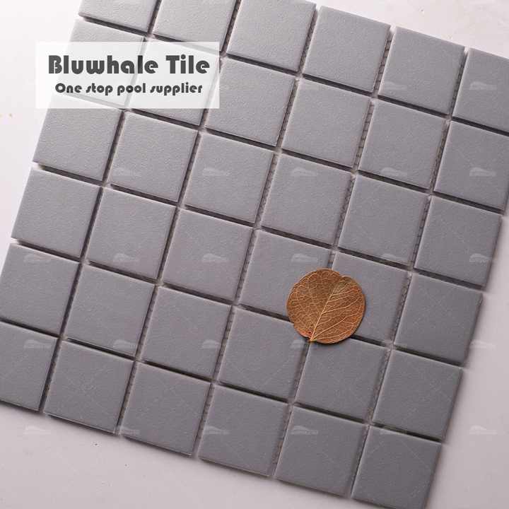 Gạch Mosaic Ceramic Mát Mẻ Hình Vuông Giá Rẻ Bluwhale Dùng Cho Tường Và Sàn Phòng Tắm, Hồ Bơi