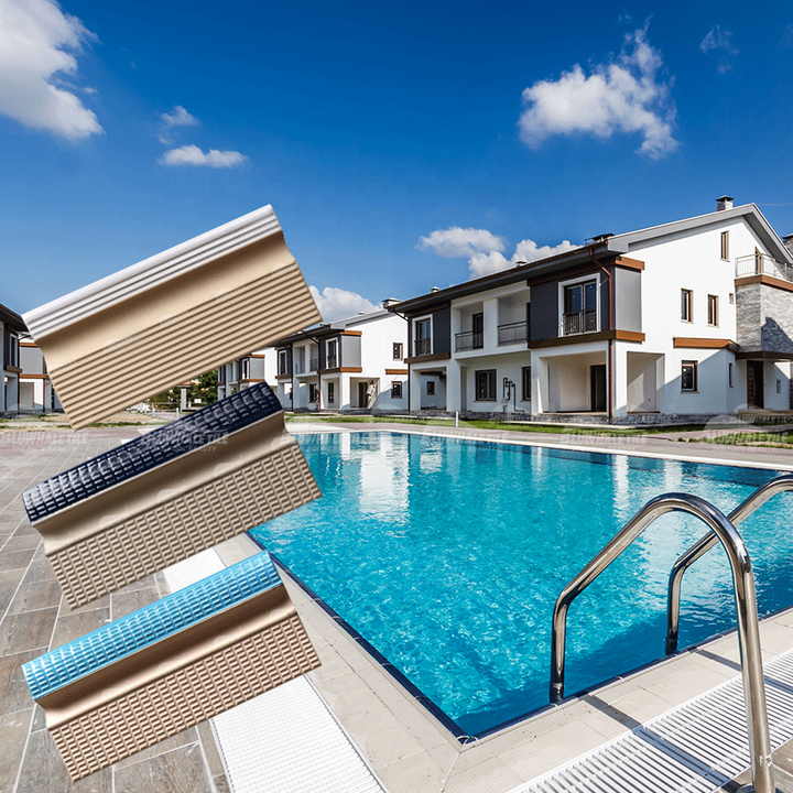 Gạch Bồn Bơi Chống Trơn Viền Cong Hình Bán Nguyệt Kích Thước Chuẩn