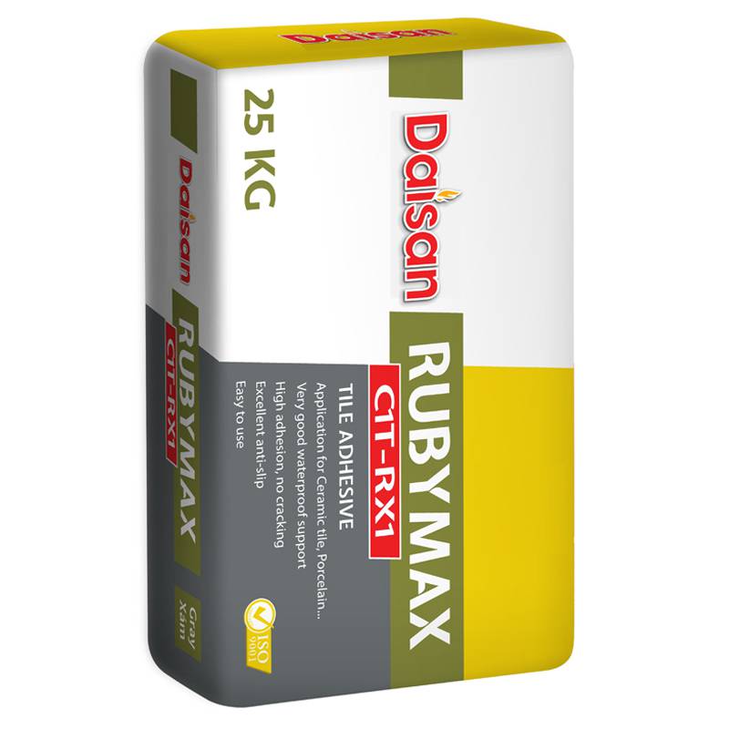 Keo ốp lát nội thất màu xám Ruby Max bao 25kg