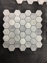 Mosaic đá tự nhiên lục giác xám kt chip 48x48