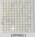 Mosaic đá vàng nhạt NA vuông mài bóng chip 23x23