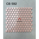 Gạch mosaic chấm bi hồng CB592
