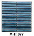 Gạch mosaic que đũa nhập khẩu, Màu xanh, mã MT 077, KT vỉ 300x300mm
