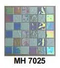 Gạch mosaic thủy tinh nhập khẩu, màu trắng mix, KT viên  48mm x 48mm, KT vỉ 300x300mm, MH 7025 (1 thùng 22 vĩ = 2m2)