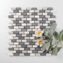 Gạch khảm đá hoa cương trắng Volaka xám pha trộn, cạnh gãy kiểu liên kết gạch, sản xuất tại Phật Sơn, bán buôn