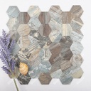 Gạch dán tường mosaic nhựa PVC tổng hợp hình lục giác cho nhà bếp