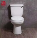 Bồn cầu kiểu Mỹ, sứ, xiphông, hai mảnh