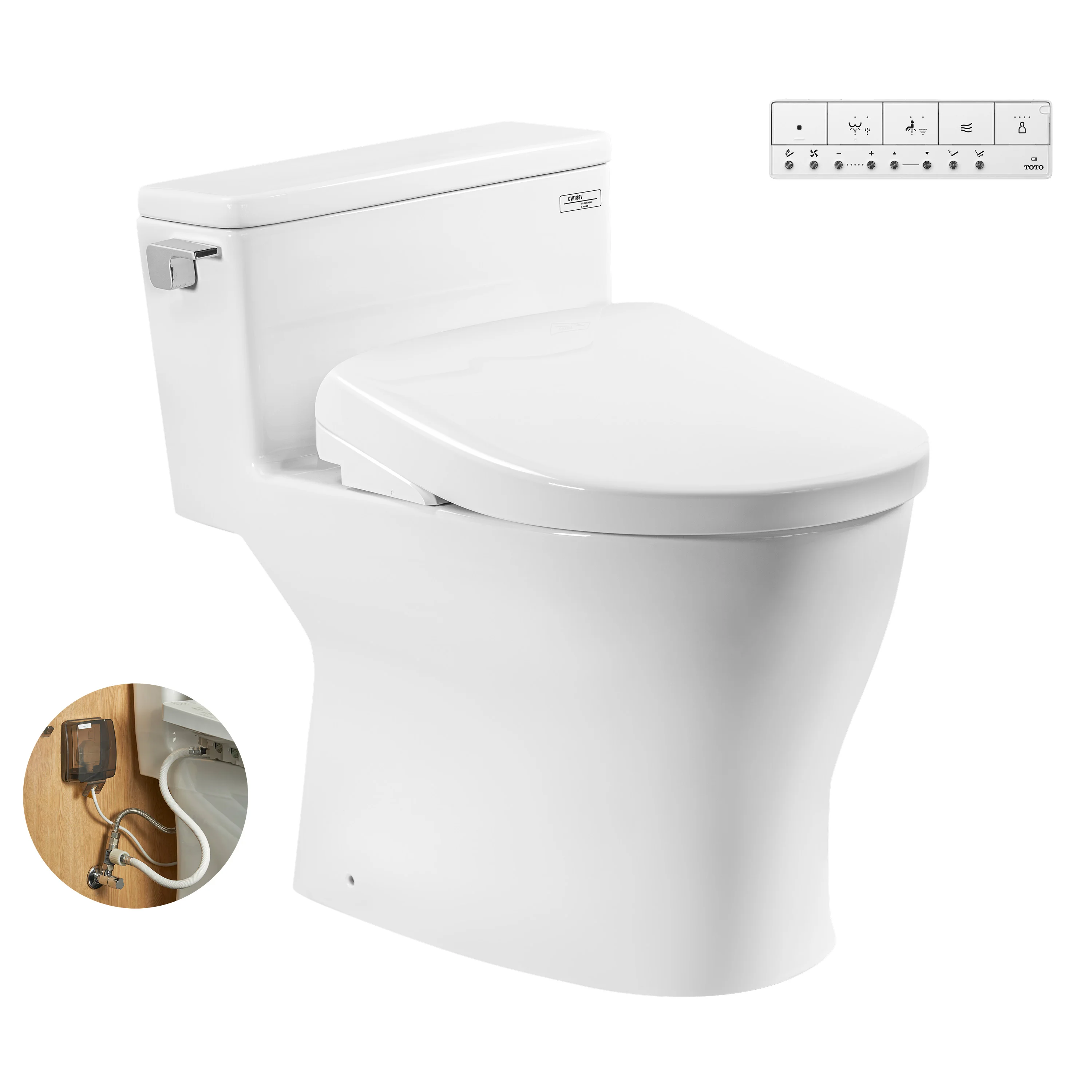 Bàn cầu 1 khối kèm nắp rửa điện tử WASHLET dòng S7 – TCF47360GAA MS188VKW23#XW