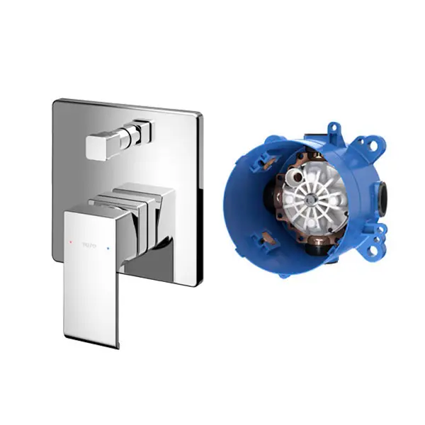 Van gật gù điều chỉnh nóng lạnh GC kèm nút chuyển hướng và phụ kiện âm tường TBG08304VA_TBN01001B