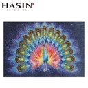 Tranh khảm kính tường Hasin họa tiết mới chim công