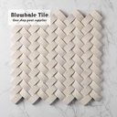 Gạch khảm đá tự nhiên mài phun nước Bluwhale Tile xưởng Phật Sơn 1x2 inch kiểu xương cá
