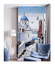 Tranh khảm kính thủ công: Toàn cảnh Santorini
